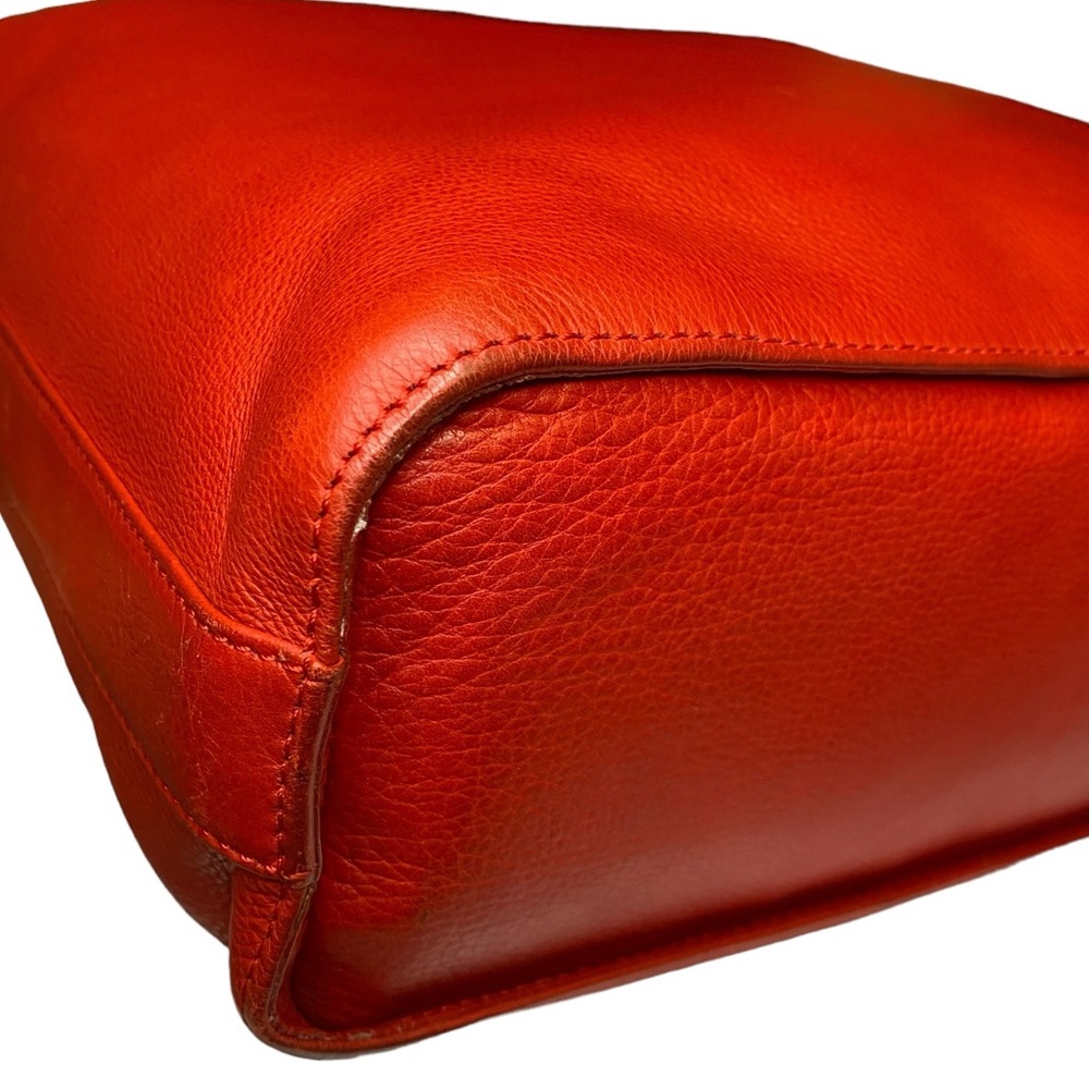 Bally Red/Black Leather Dual Hand with Turn-Lock Top Handle Tote - Picture 11 of 16